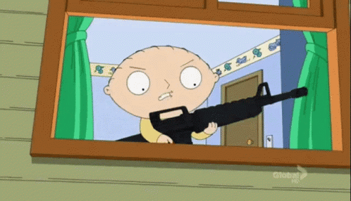 Shooting Stewie Griffin GIF - Shooting Stewie Griffin Rifle GIFs