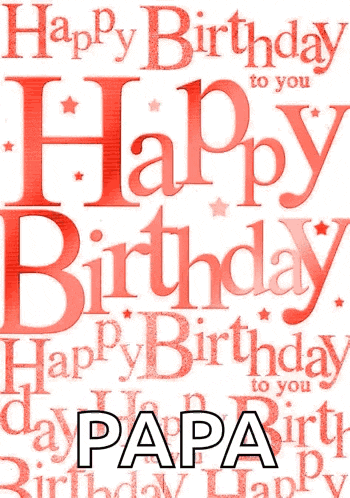 a birthday card that says happy birthday papa on it