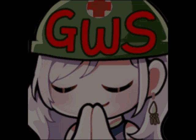 a cartoon drawing of a woman wearing a green hat with gus written on it