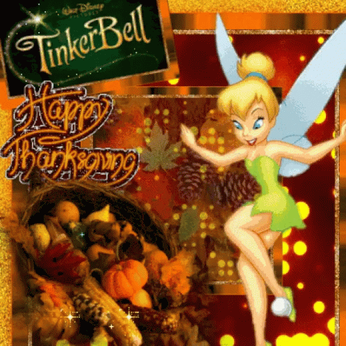 Tinkerbell Happy Thanksgiving GIF - Tinkerbell Happy Thanksgiving Thanksgiving Week GIFs