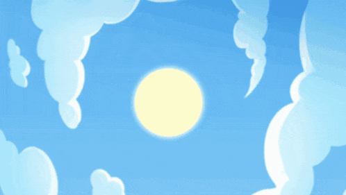 a cartoon character with a red hat is flying through the air