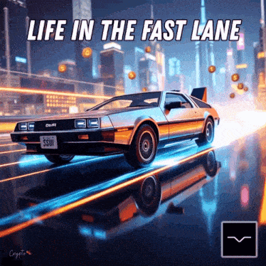 a picture of a car that says life in the fast lane on it