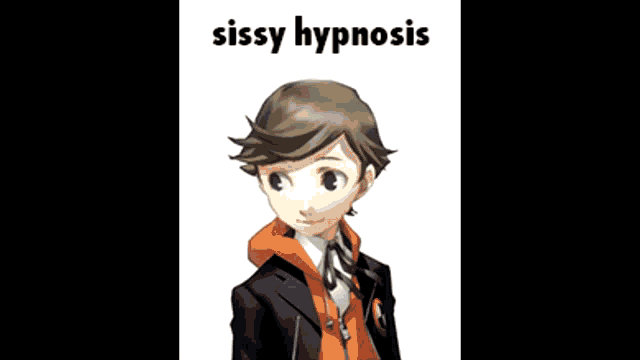 a sissy hypnosis poster with a cartoon character