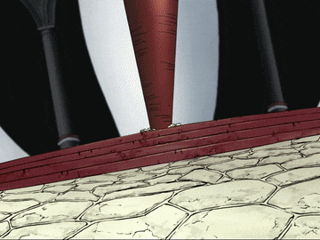 a cartoon drawing of a person standing on a brick staircase