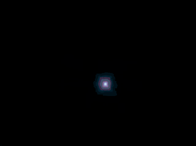 a dark blue background with a light in the center