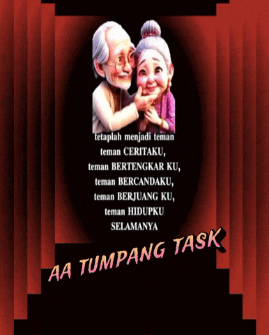 a picture of a man and a woman with the words aa tumpang task
