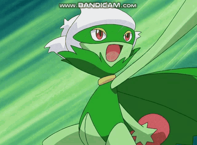 a green cartoon character with the website www.bandicam.com in the lower right corner