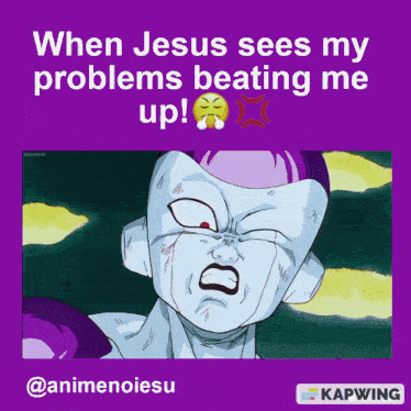 when jesus sees my problems beating me up written on a purple background