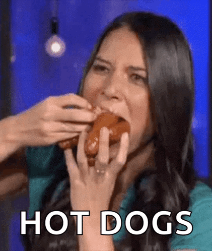 Olivia Munn Hotdogs GIF - Olivia Munn Hotdogs Eat GIFs