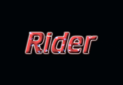 the word rider is surrounded by fire and smoke