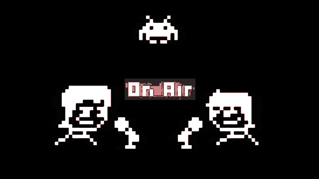 a black background with a red square that says " on air "
