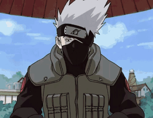 a cartoon character wearing a mask and a headband with the letter a on it .
