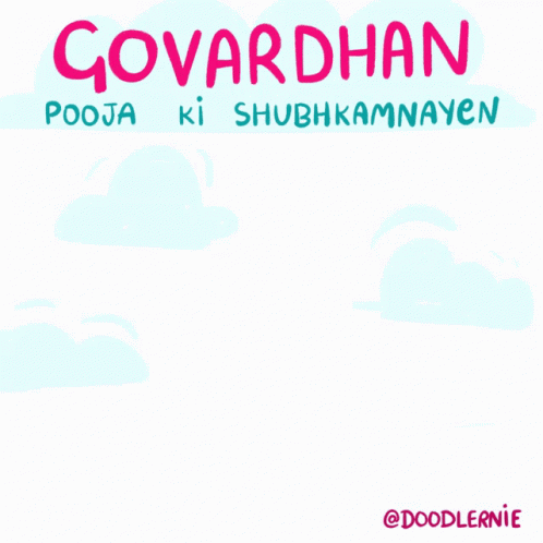 Govardhan Pooja Ki Shubhkamnayen Doodlernie GIF - Govardhan Pooja Ki Shubhkamnayen Doodlernie Govardhan Puja GIFs