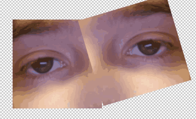 a close up of a person 's eyes against a white background
