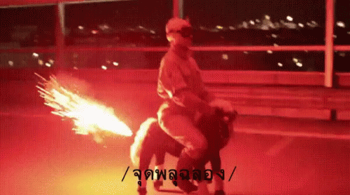 จุดพลุ ฉลอง GIF - Riding Firework Fake Horse GIFs
