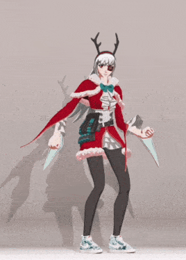 a cartoon character is wearing a santa outfit
