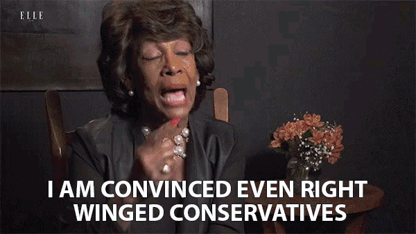 I Am Convinced Even Right Winged Conservatives GIF - Maxine Waters Donald Trump Auntie Maxine GIFs