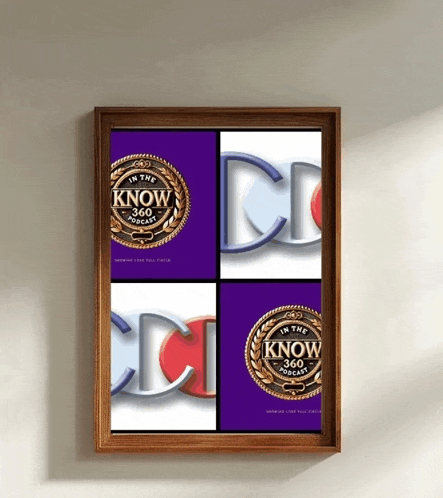 a framed poster of the in the know podcast