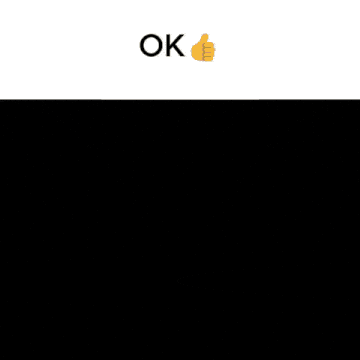 a woman wearing headphones gives a thumbs up with the word ok above her