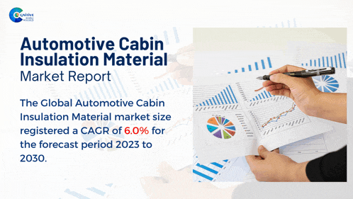 a person is writing on a piece of paper with the words automotive cabin insulation material market report on it