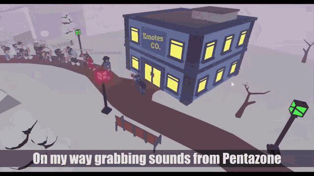 a screenshot of a video game with the words on my way grabbing sounds from pentazone at the top