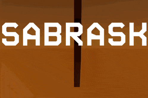a logo for sabrash rulz shows a brown background