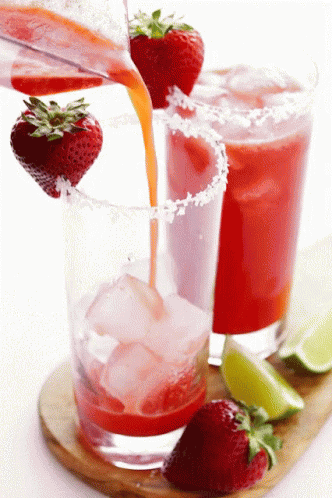 Strawberry Juice GIF