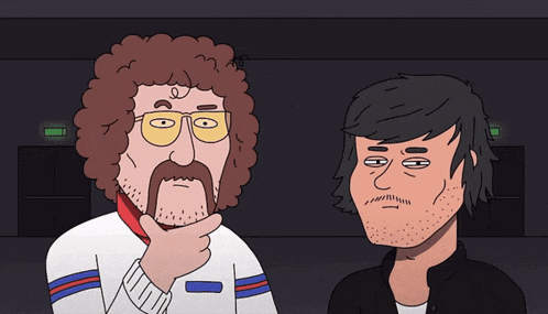 a cartoon of a man with glasses and a beard giving the ok sign