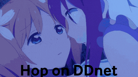 a picture of two girls kissing with the words hop on ddnet