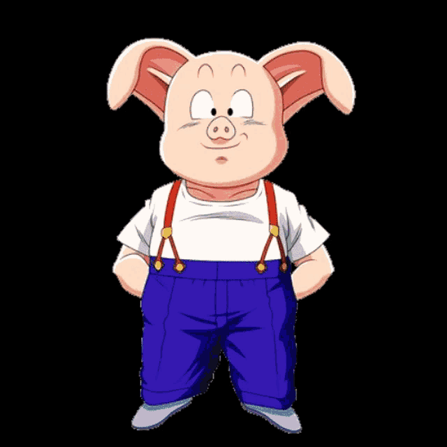 a blurry picture of a cartoon character with bunny ears and blue pants
