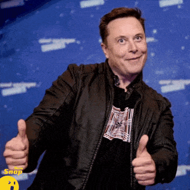 a man in a leather jacket giving a thumbs up sign