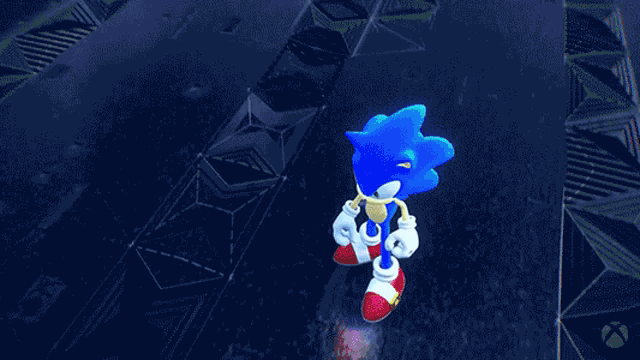 sonic the hedgehog is surrounded by colorful gems
