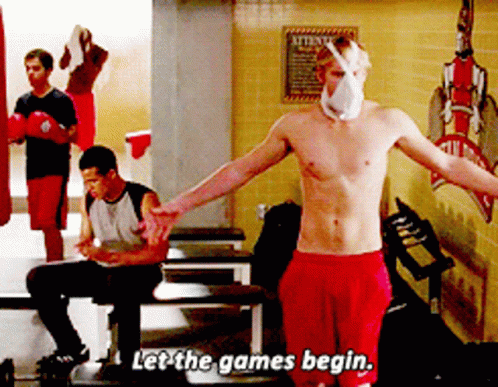Glee Sam Evans GIF - Glee Sam Evans Let The Games Begin GIFs