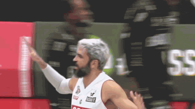 a man with a beard wearing a jersey that says ' ss ' on it