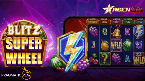 a blitz super wheel slot is displayed on a phone