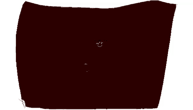 a drawing of a smiley face on a dark brown background