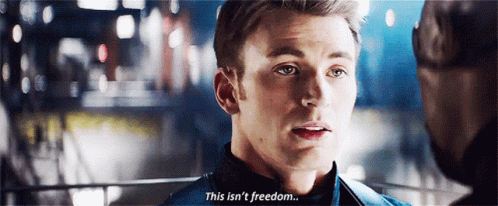 Captain America Chris Evans GIF - Captain America Chris Evans This Isnt Freedom GIFs