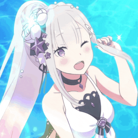 a girl with white hair and purple eyes is wearing a white dress