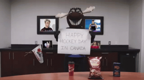 Winnipeg Jets Mick E Moose GIF - Winnipeg Jets Mick E Moose Happy Hockey Day In Canada GIFs