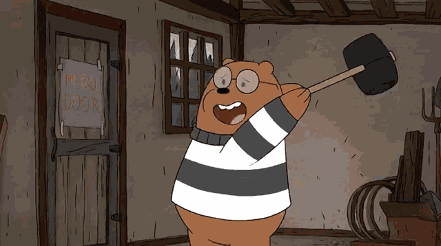 Ouch Grizzly GIF - Ouch Grizzly We Bare Bears GIFs