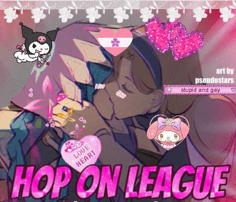 a poster for hop on league with a couple kissing on it