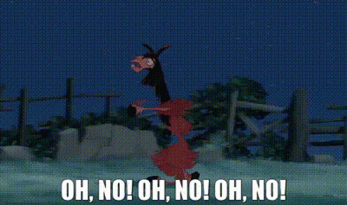 The Emperors New Groove Kuzco GIF - The Emperors New Groove Kuzco Oh No Oh No Oh No GIFs