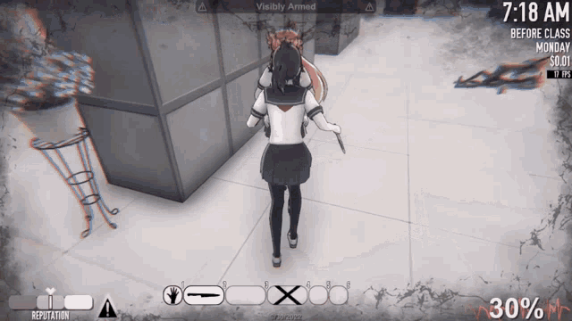 a screenshot of a video game shows the time as 7:18