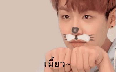 พัคอูจิน งื้อ เมี้ยว GIF - Park Woojin Cat Face Paint GIFs