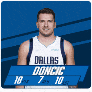 a basketball player from the dallas mavericks has 18 pts and 7 reb