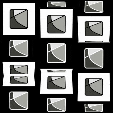 a black and white drawing of a square with a diagonal line