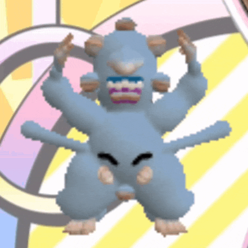 a cartoon drawing of a monster with a crown on its head