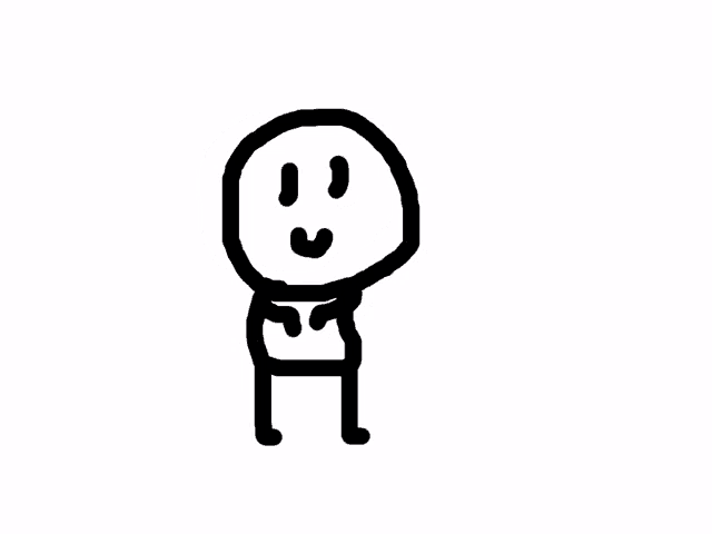 a stick figure is holding a small heart in his hand .