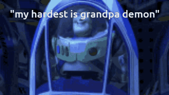 buzz lightyear from toy story is sitting in a blue spaceship