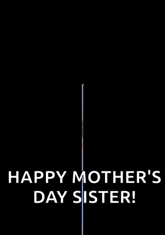 a pink flower on a black background with the words `` happy mother 's day sister ''